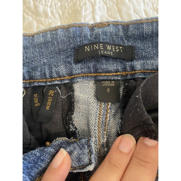 Nine West High Waisted Flare Denim Size 8 - Picture 6 of 7